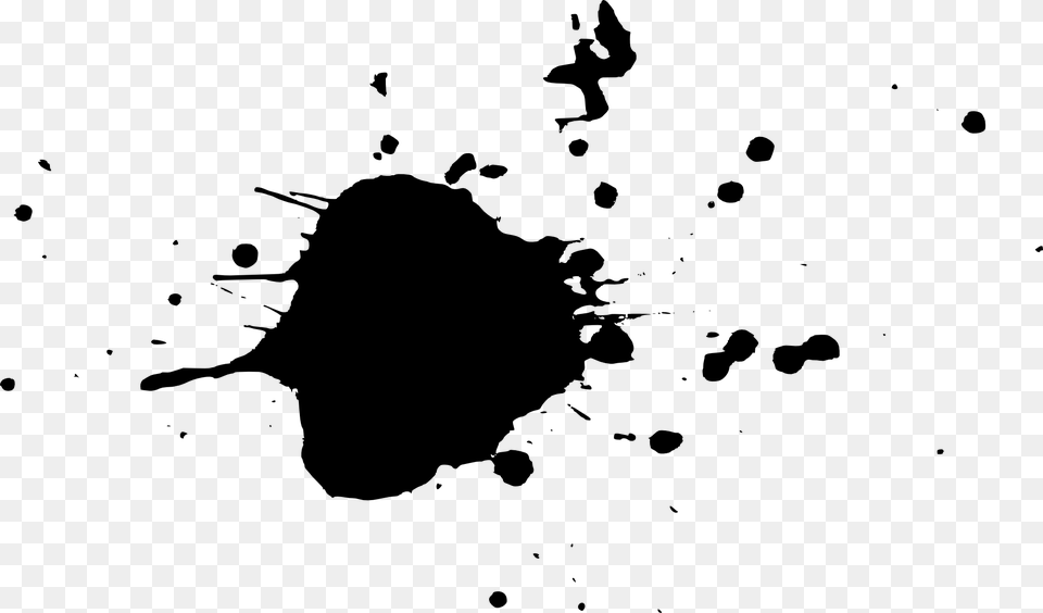 Black Paint Splatter Stain Clipart Black And White, Silhouette, Person, Animal, Bird Free Transparent Png