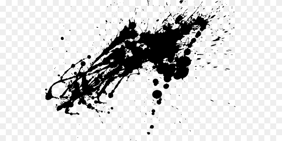 Black Paint Splatter Transparent, Gray Png Image