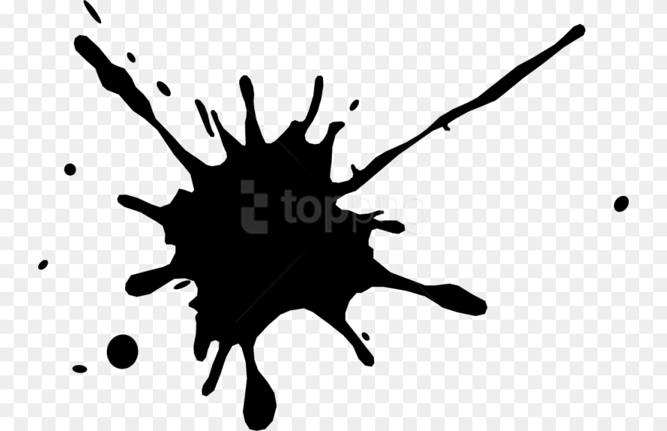 Black Paint Splatters, Stain Png