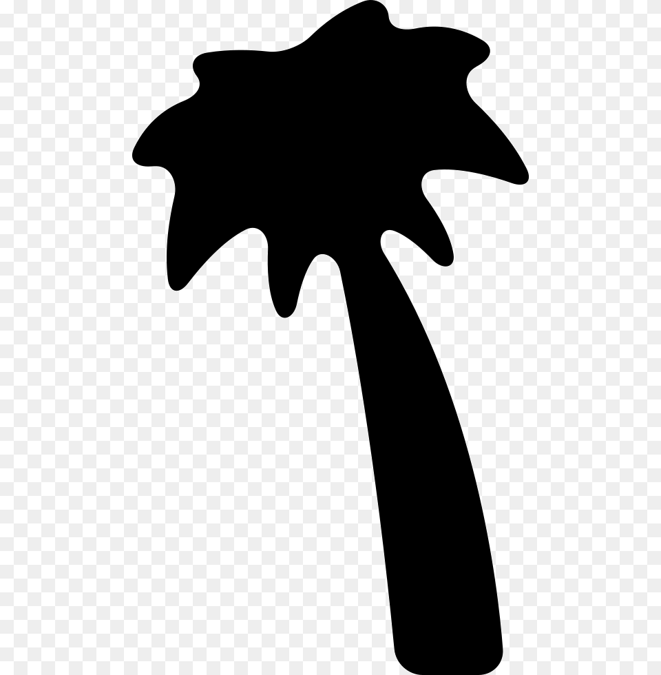 Black Palm Tree, Silhouette, Stencil Free Png Download