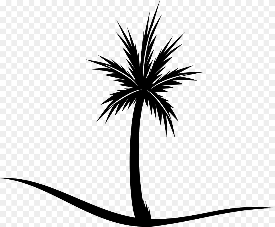 Black Palm Tree Palmyra Palm Clip Art, Silhouette, Palm Tree, Plant Png