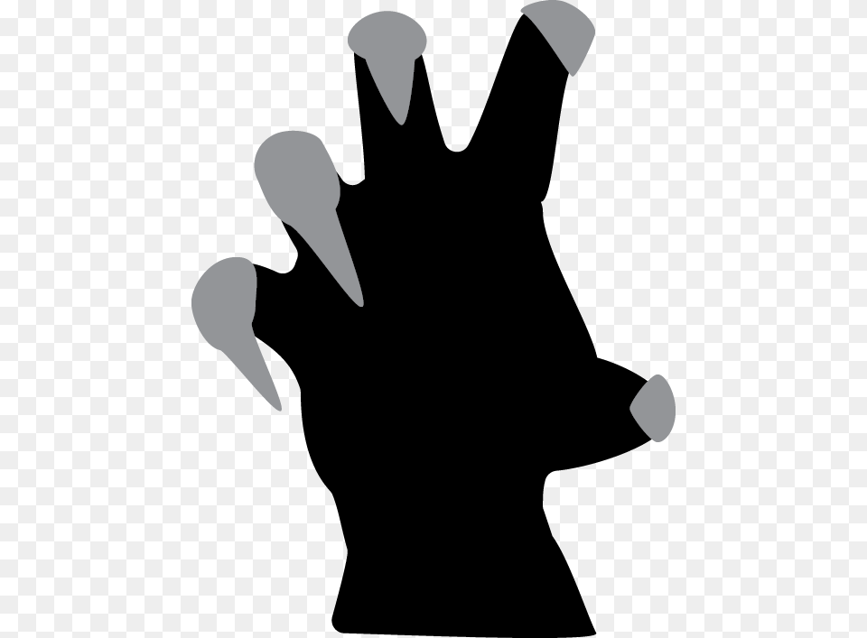 Black Panther Claws, Silhouette, Clothing, Glove, Electronics Png Image