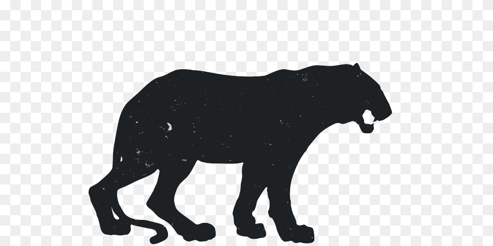 Black Panther Clipart Animal, Silhouette, Canine, Dog, Mammal Png Image