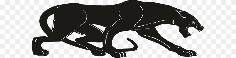 Black Panther Clipart Transparent Black Jaguar Cartoon, Silhouette, Animal, Bear, Mammal Free Png Download
