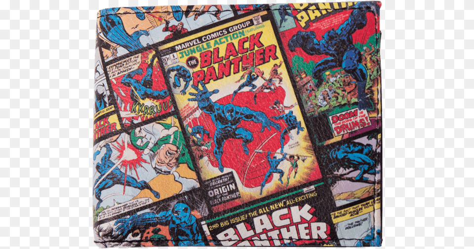 Black Panther Comic Bifold Wallet, Book, Comics, Publication, Person Png Image