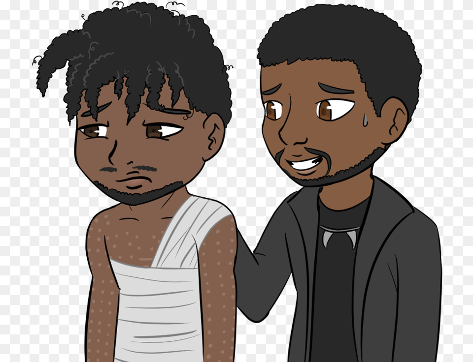 Black Panther Erik Killmonger T39challa Erik Stevens Cartoon, Publication, Book, Comics, Person Png