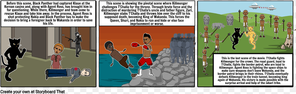 Black Panther Example Storyboard Farming Vs Industry Civil War, Publication, Book, Comics, Baby Free Png