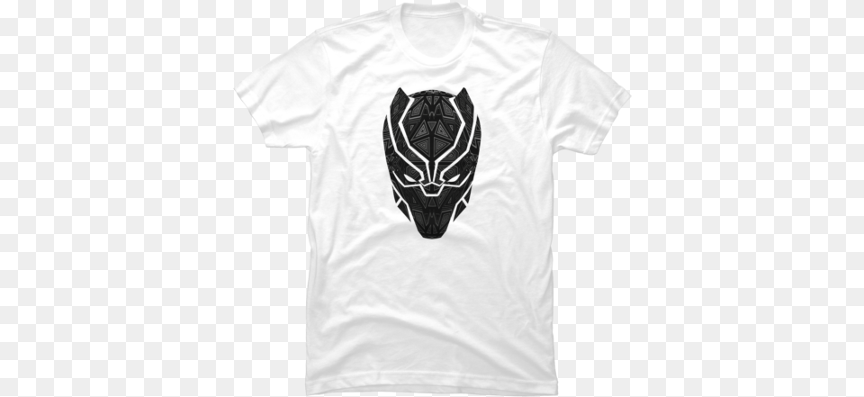 Black Panther Geometric Mask Black Panther Mask T Shirt, Clothing, T-shirt, Ball, Football Png Image