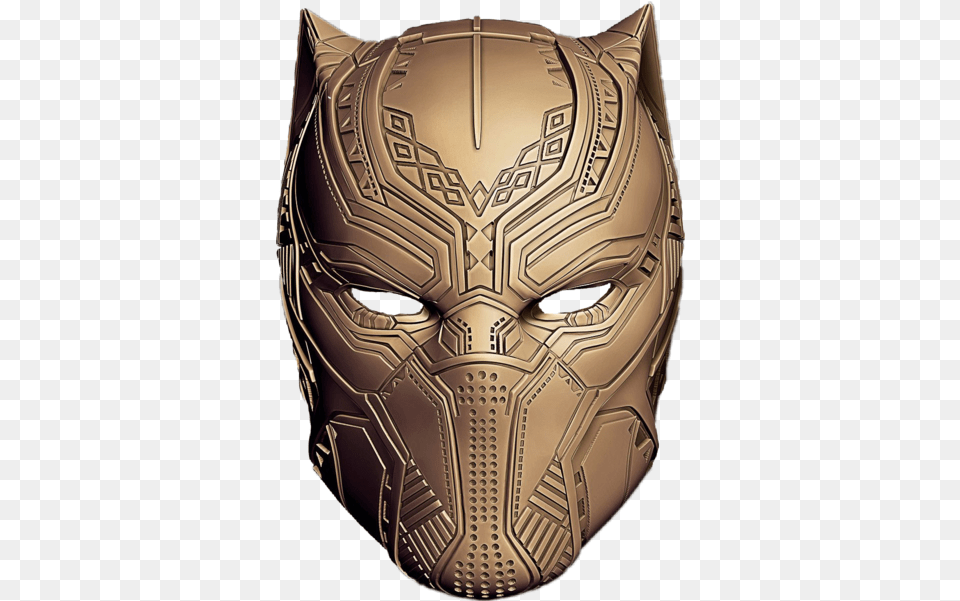 Black Panther Gold Custom Mask Black Panther Gold Mask, Adult, Male, Man, Person Free Png