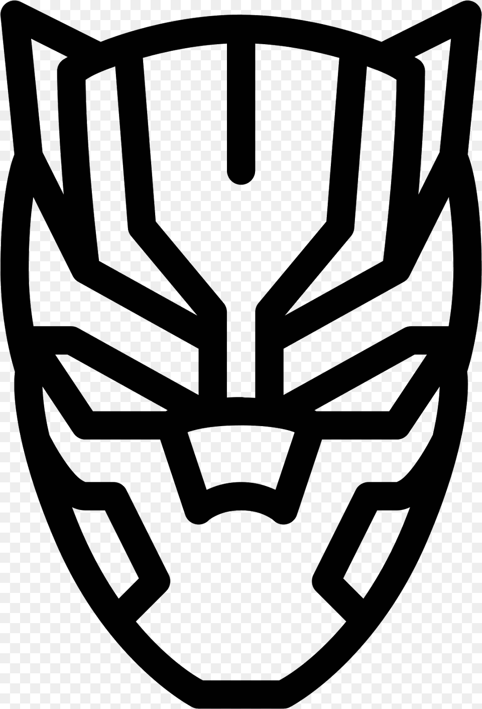 Black Panther Logo Black Panther Mask Outline, Gray Png Image