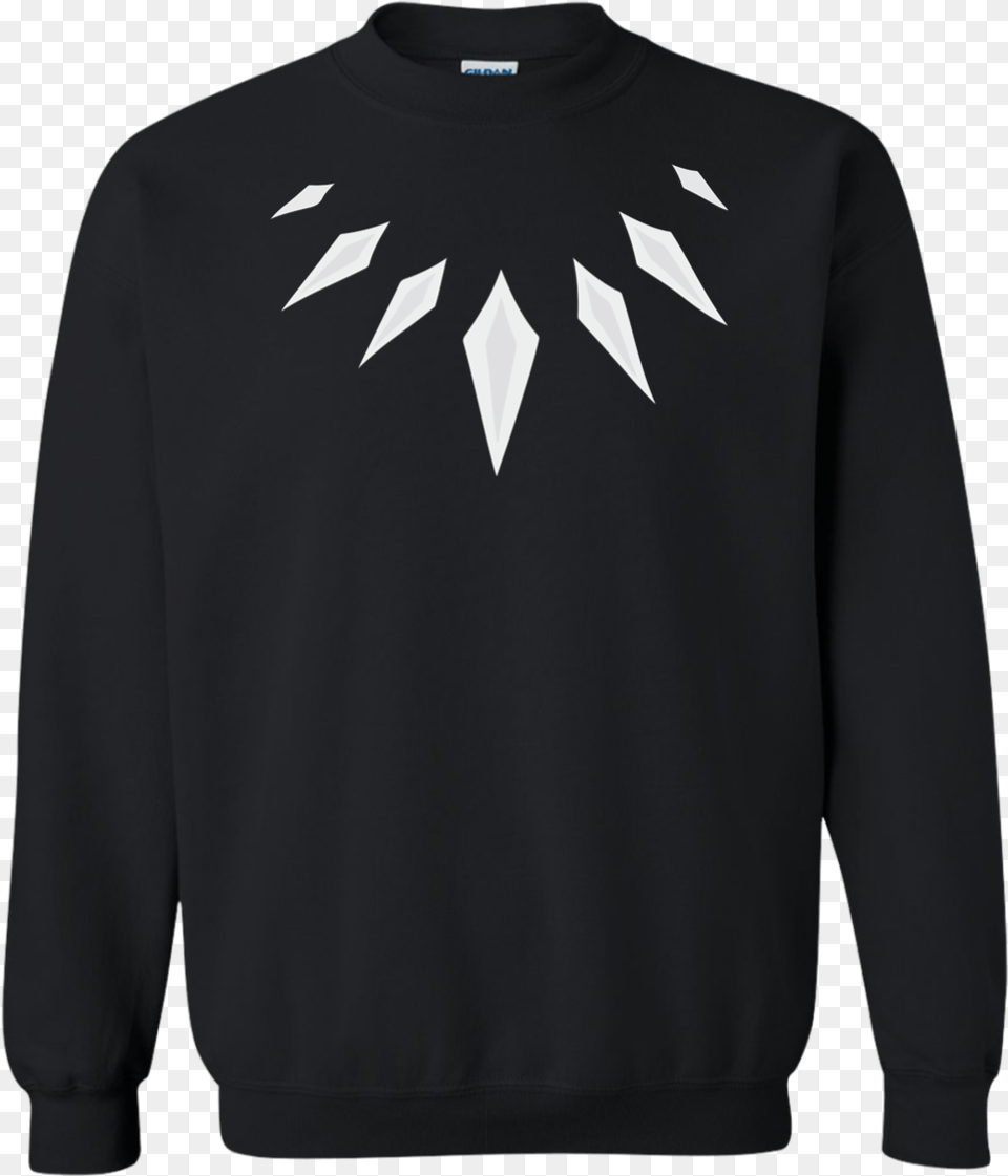 Black Panther Necklace T Shirt Long Sleeve Hoodie Friends Ugly Christmas Sweaters, Clothing, Knitwear, Sweater, Sweatshirt Free Png Download