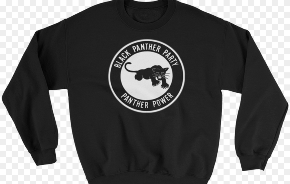 Black Panther Party Original Logo Crewneck Aggravated Mickey Mouse Amsterdam Shirt, Clothing, Knitwear, Long Sleeve, Sleeve Free Png