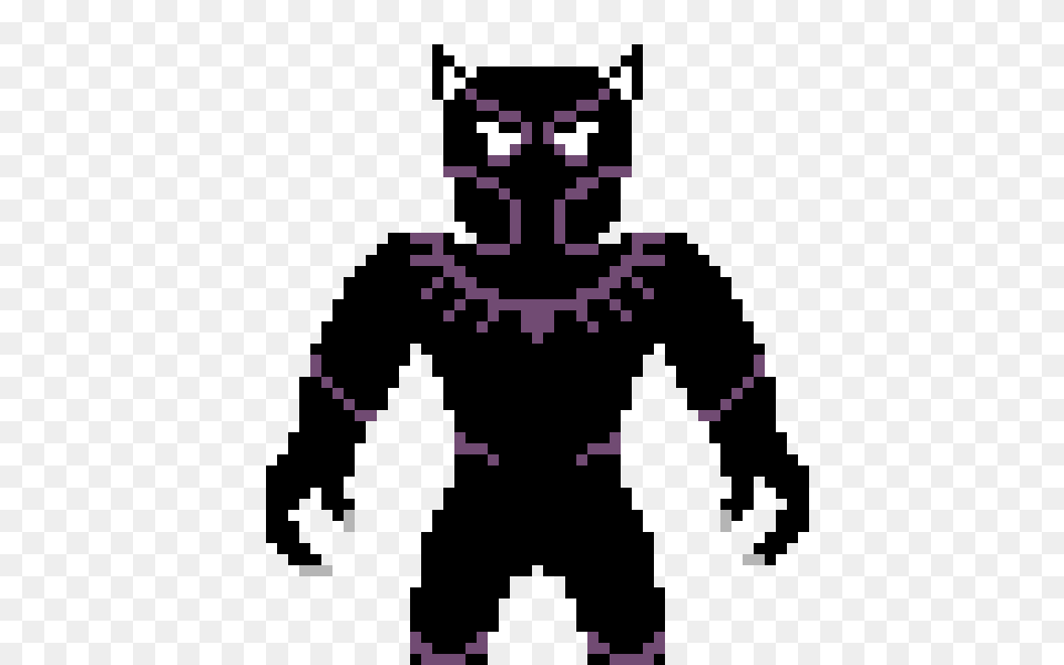 Black Panther Pixel Art Maker, Purple, Qr Code Png Image