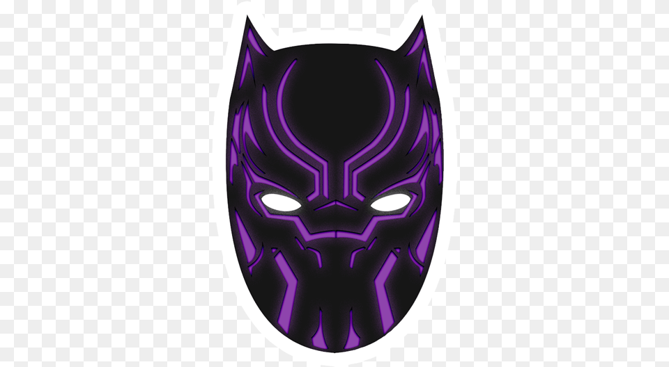 Black Panther Sticker Just Stickers Purple Black Panther Mask Free Png