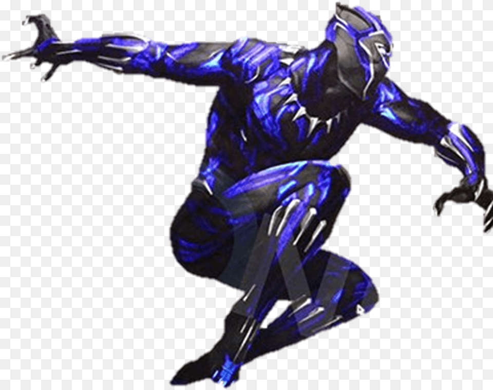 Black Panther Suit Black Panther Blue Suit, Person, Animal, Wildlife Free Png Download