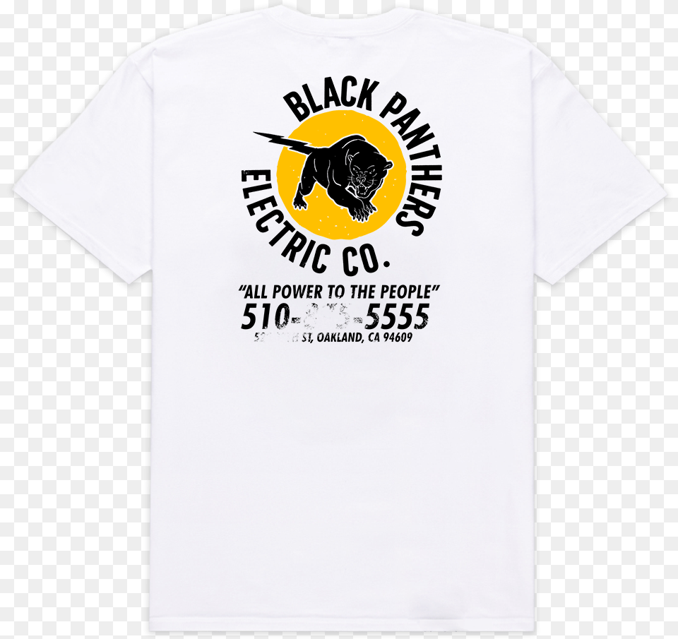 Black Panthers Electric Co, Clothing, T-shirt, Shirt, Animal Free Png