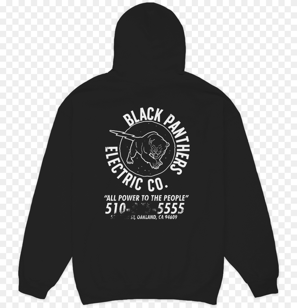 Black Panthers Electric Co Hoodie, Clothing, Hood, Knitwear, Sweater Free Transparent Png