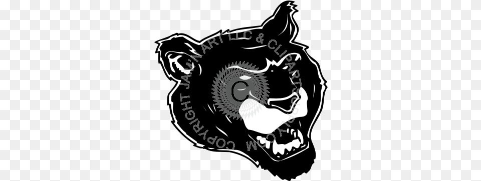 Black Panthers Head Illustration, Stencil, Snout, Animal, Fish Free Transparent Png