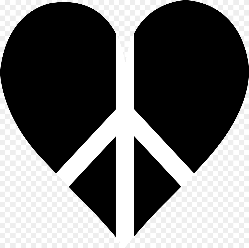 Black Peace Heart Logo Frieden Und Liebe In Einem Herzen Grukarte, Cross, Symbol, Weapon Png Image