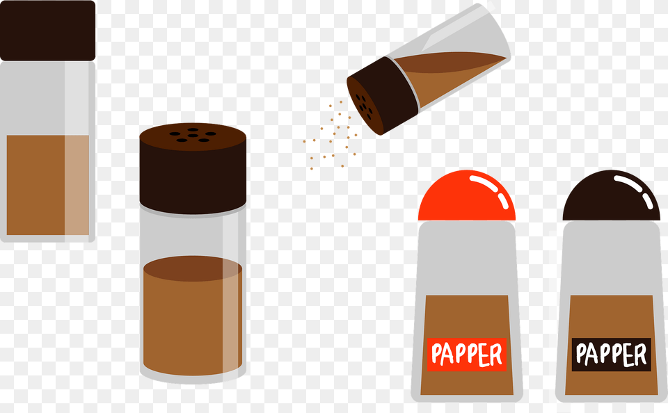 Black Pepper Shakers Clipart, Cosmetics, Lipstick, Tape Free Png Download