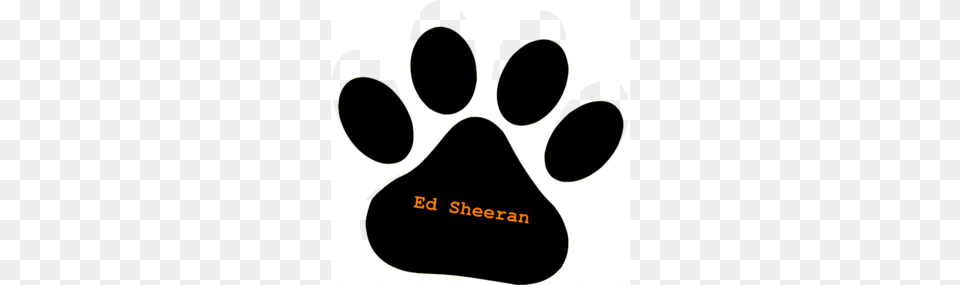 Black Pet Paw Ed Sheeran Orange Text Clip Art, Clothing, Cushion, Glove, Home Decor Free Png Download