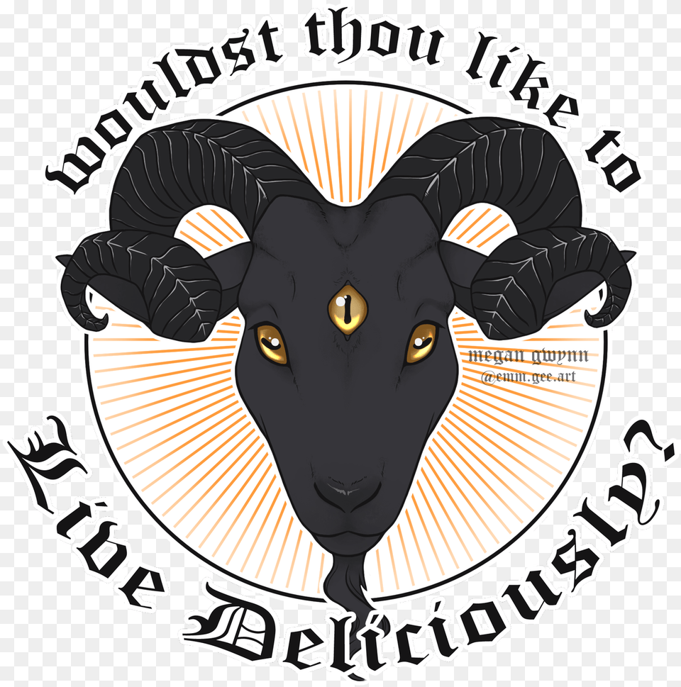 Black Phillip Is My Spirit Animal, Logo, Mammal Png