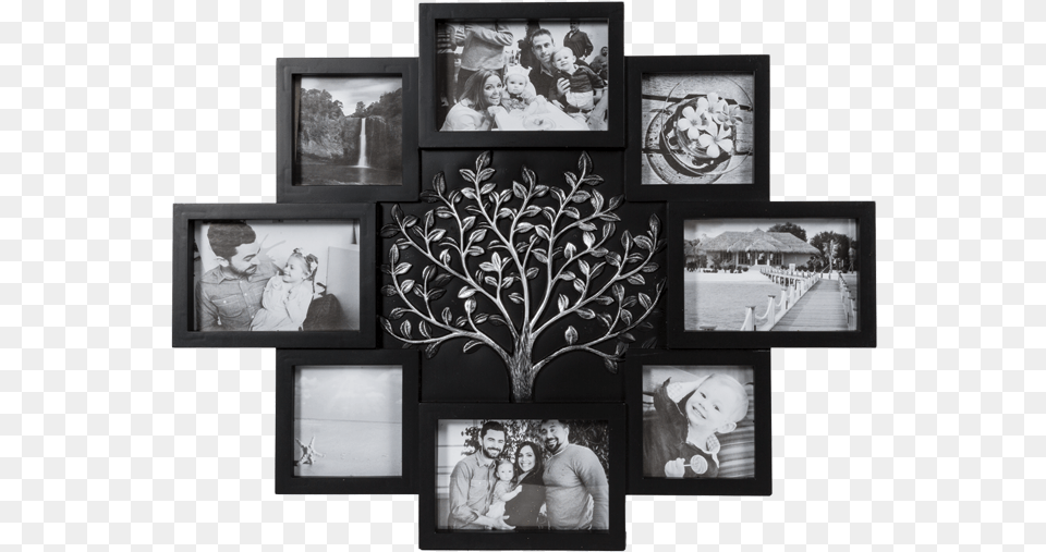 Black Photo Frames Family Frame Collage, Art, Adult, Person, Man Free Png Download