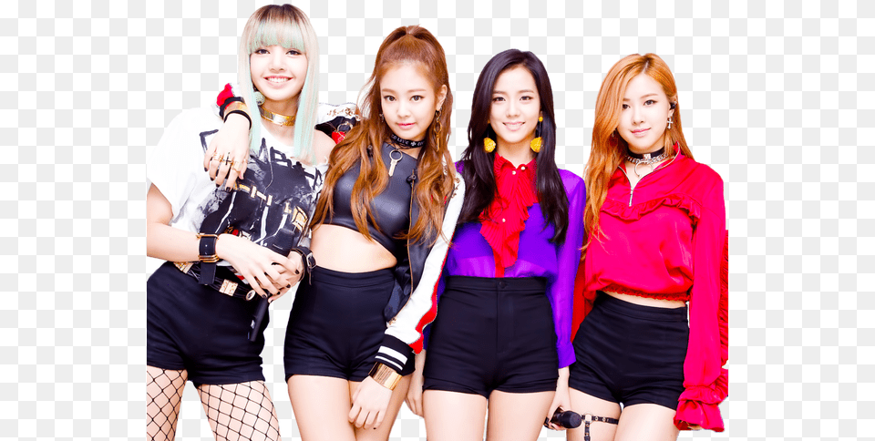 Black Pink Group Photo Black Pink Phone Wallpaper Hd, Clothing, Shorts, Person, People Free Png Download