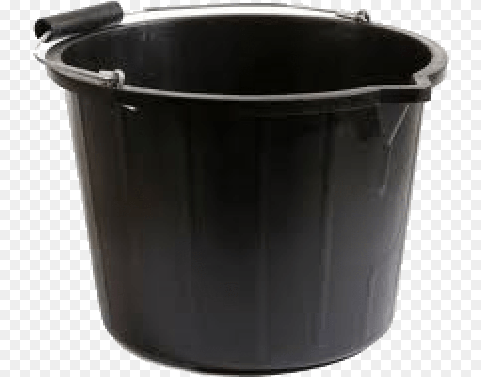 Black Plastic Bucket Picture Black Bucket, Hot Tub, Tub Png Image