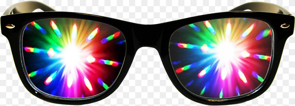 Black Plastic Diffraction Glasses, Accessories, Sunglasses, Light Free Png Download