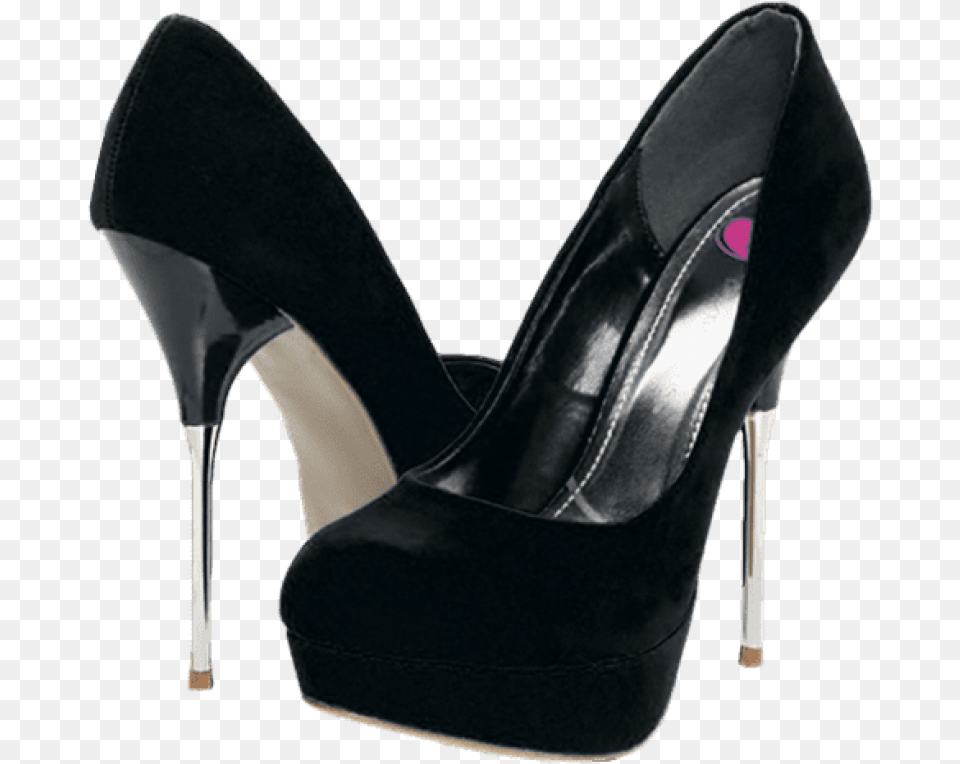Black Plush Heels Clipart Black High Heels, Clothing, Footwear, High Heel, Shoe Free Png Download