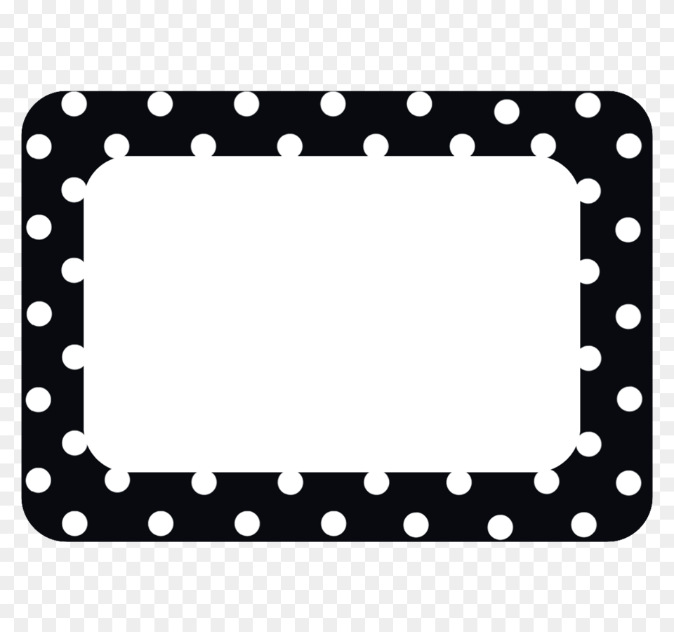 Black Polka Dots Name Tagslabels, Pattern, Polka Dot, Blackboard Free Transparent Png