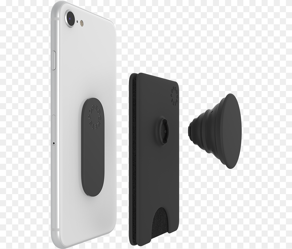 Black Pop Socket Phone Wallet, Electronics, Mobile Phone, Adapter Png