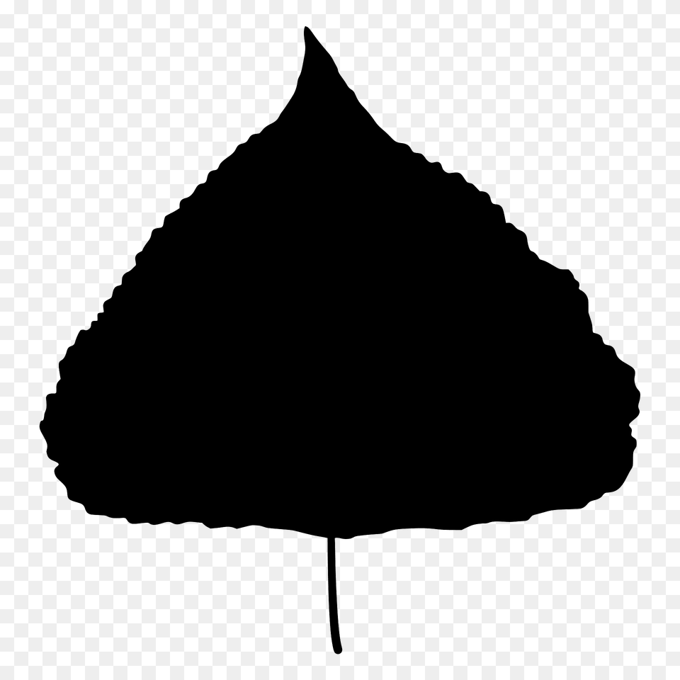 Black Poplar Leaf Silhouette, Plant, Outdoors Free Png