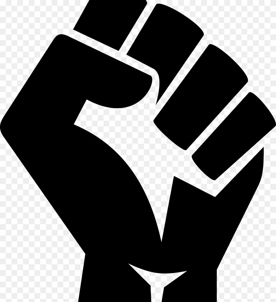 Black Power Fist, Gray Free Png Download