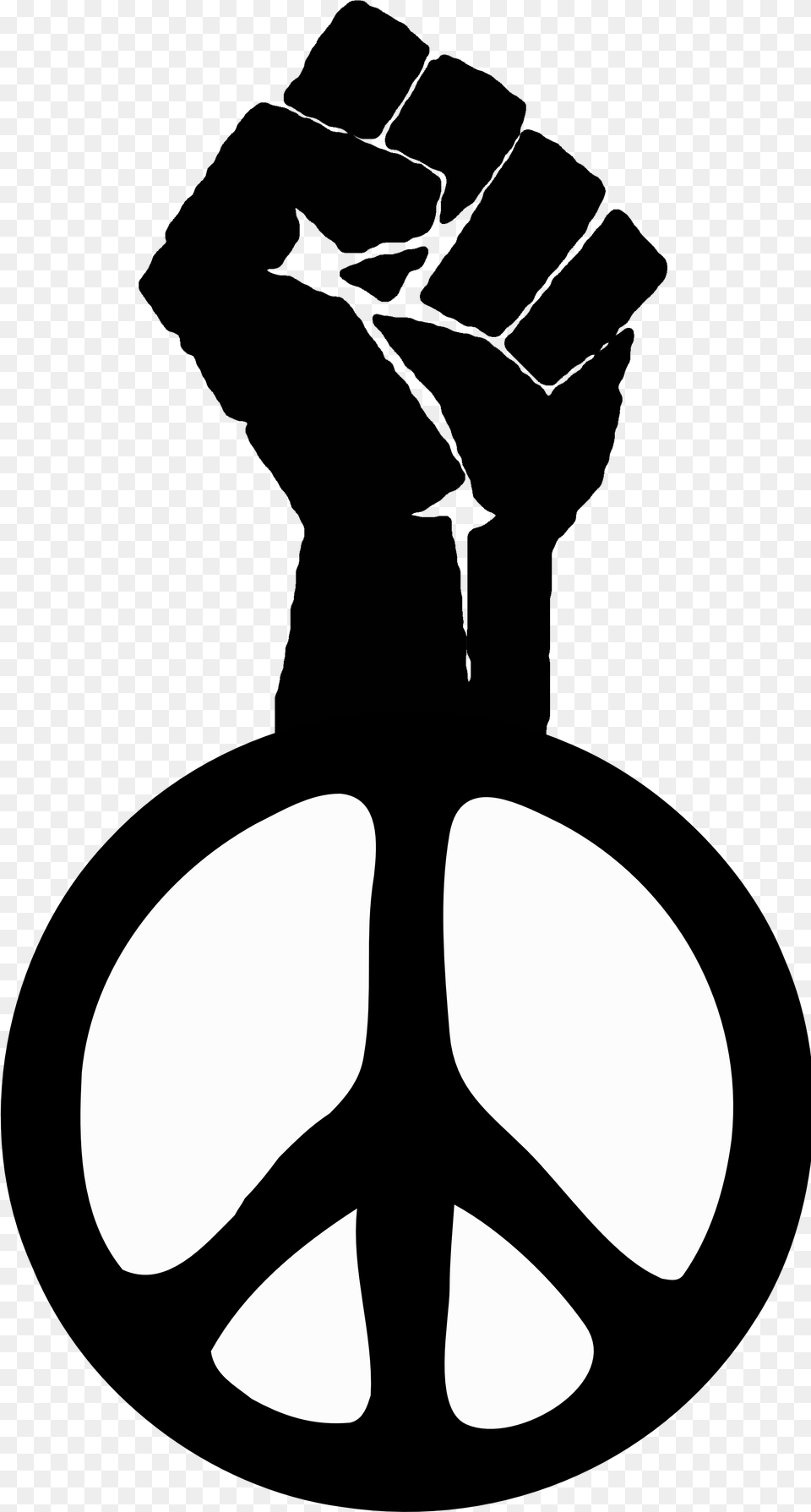 Black Power Fist Clipart Symbol Of Power And Peace, Stencil, Silhouette Free Transparent Png