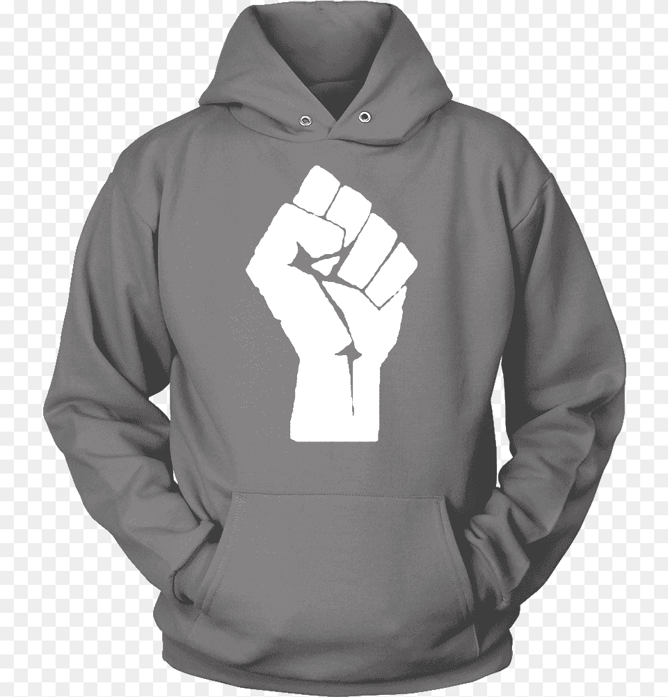 Black Power Fist Hoodie Kings R Born In May, Clothing, Knitwear, Sweater, Sweatshirt Png