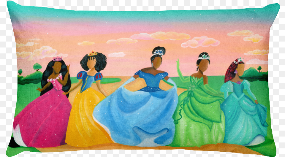 Black Princesses Pillow Princess, Art, Painting, Clothing, Dress Png Image