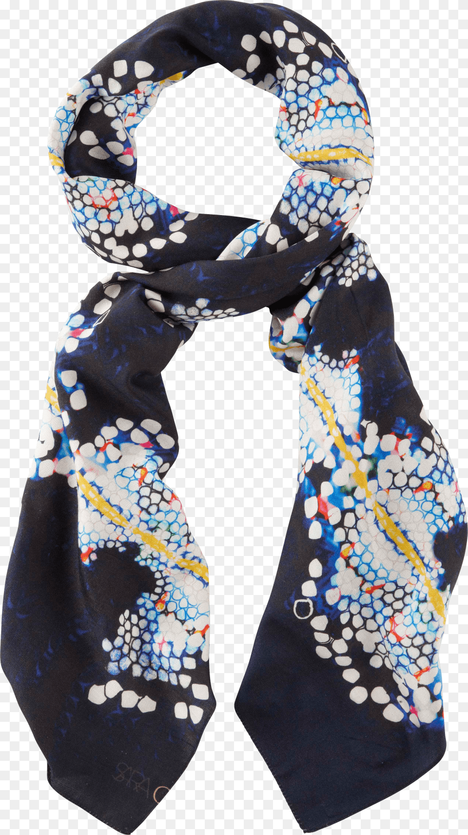 Black Printer Scarf Image Scarf, Clothing, Stole Free Png