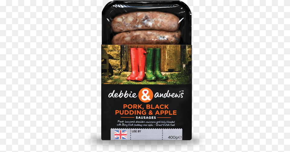 Black Pudding Apple Sausages Debbie And Andrews Pork Sausages, Advertisement, Poster, Blackboard Free Png Download