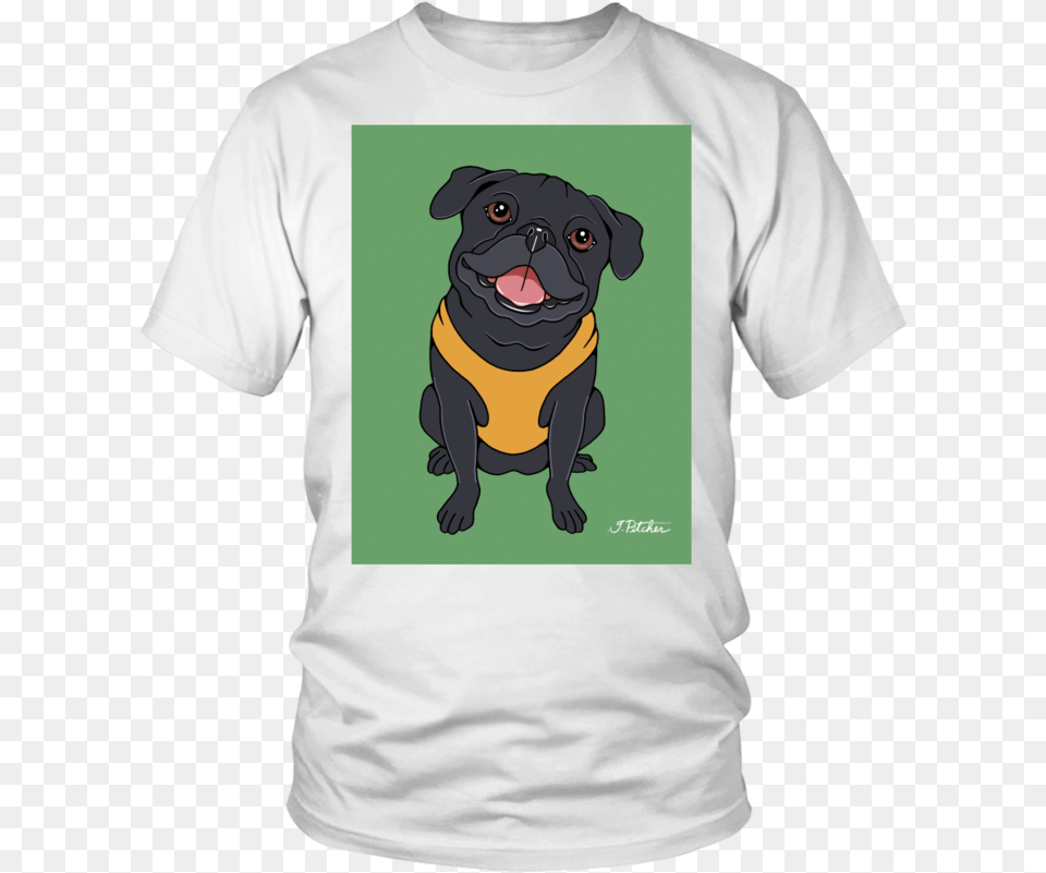 Black Pug Dog T Shirt Best Offensive Lineman Football Shirts, Clothing, T-shirt, Animal, Canine Png