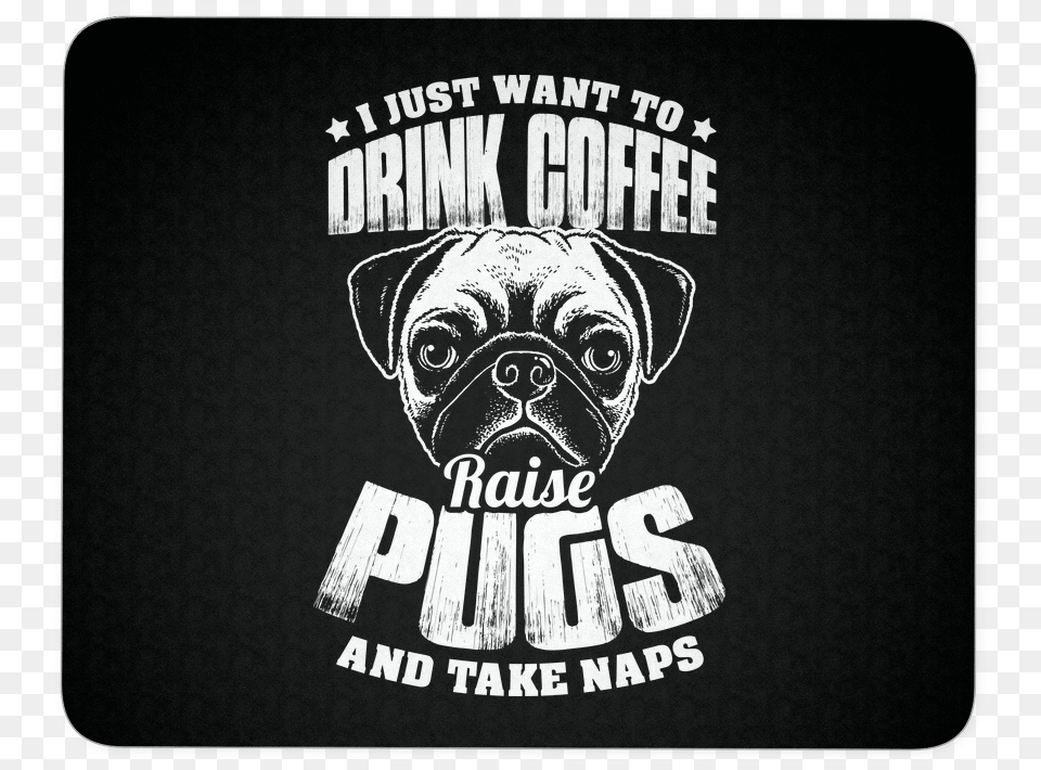 Black Pug Mousepad Vhc Brands 16 X 16 In P, Animal, Canine, Dog, Mammal Free Transparent Png