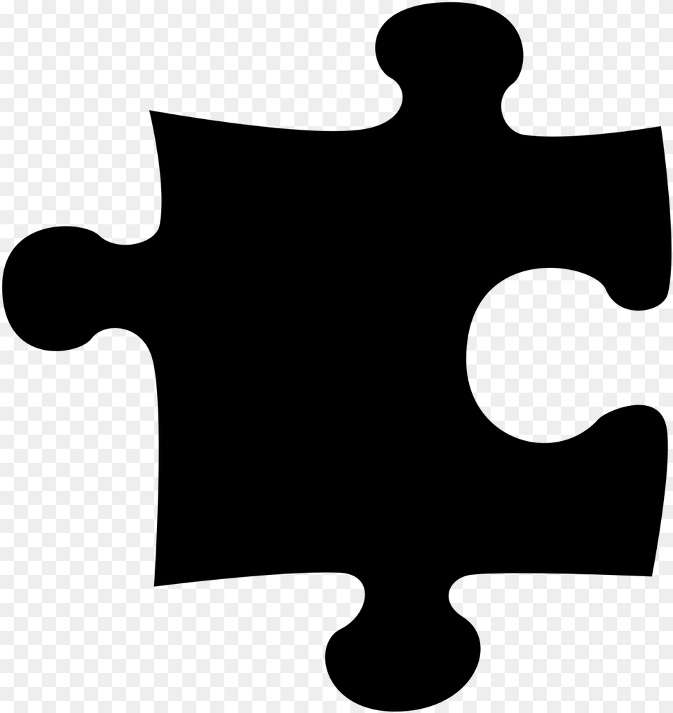 Black Puzzle Piece Clipart, Gray Png