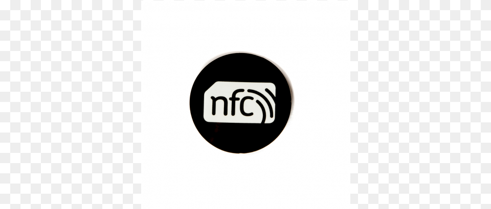 Black Pvc 30mm Nfc Sticker With Our Nfc Enabled Logo Emblem, Symbol Free Transparent Png