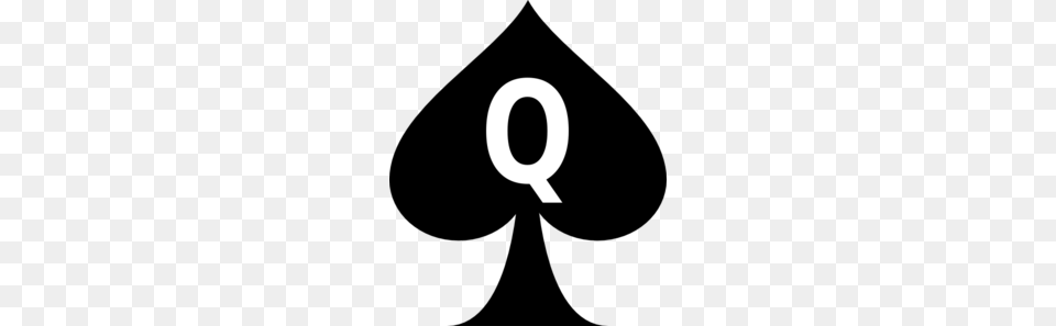 Black Queen Of Spades Clip Art, Number, Symbol, Text Png Image