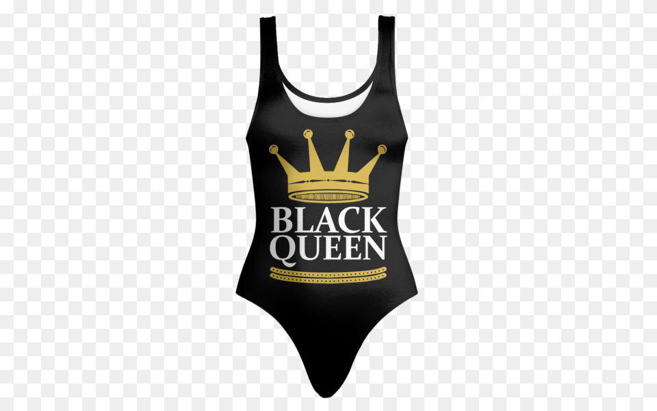 Black Queen One Piece Swimsuit, Clothing, Swimwear, Tank Top, Logo Png Image
