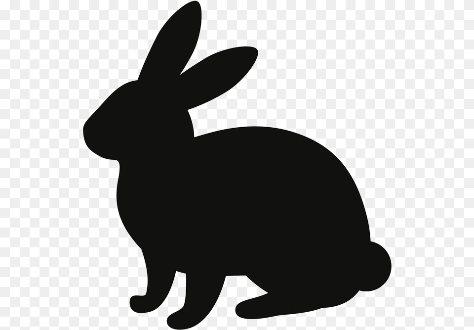 Black Rabbit Silhouette Vector Domestic Rabbit, Animal, Mammal, Fish, Sea Life Png