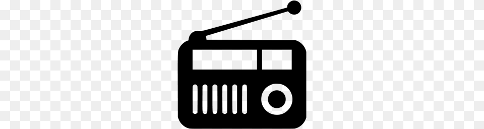 Black Radio Icon, Gray Png Image