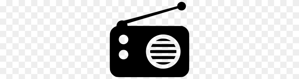 Black Radio Icon, Gray Free Png