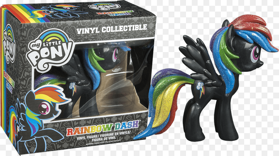 Black Rainbow Dash Figure, Figurine, Box Png